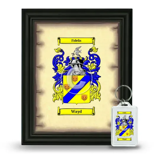 Wayd Framed Coat of Arms and Keychain - Black