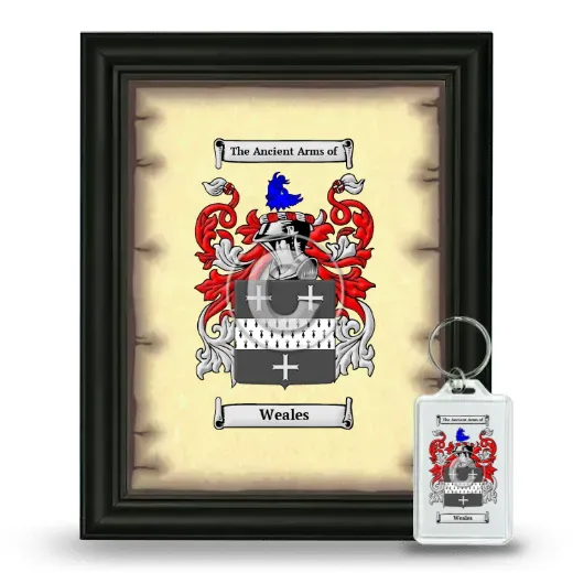 Weales Framed Coat of Arms and Keychain - Black