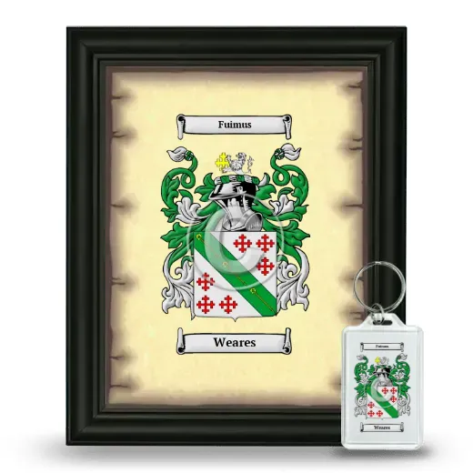 Weares Framed Coat of Arms and Keychain - Black