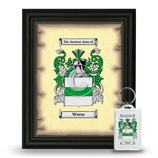 Weese Framed Coat of Arms and Keychain - Black