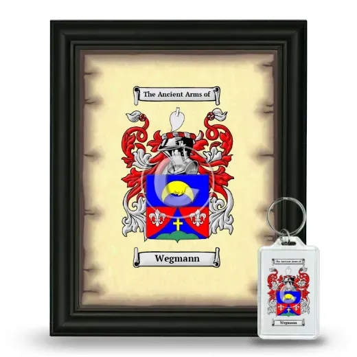 Wegmann Framed Coat of Arms and Keychain - Black