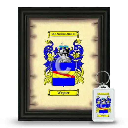Wegner Framed Coat of Arms and Keychain - Black