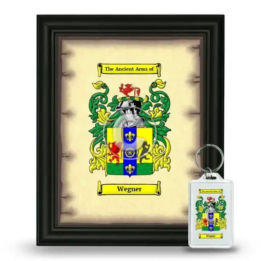 Wegner Framed Coat of Arms and Keychain - Black