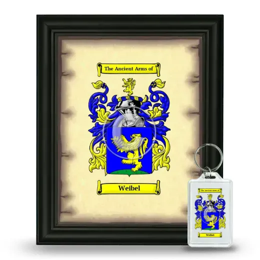 Weibel Framed Coat of Arms and Keychain - Black