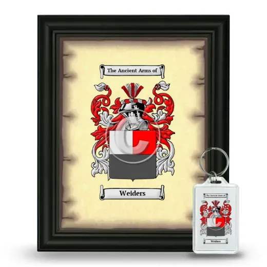 Weiders Framed Coat of Arms and Keychain - Black
