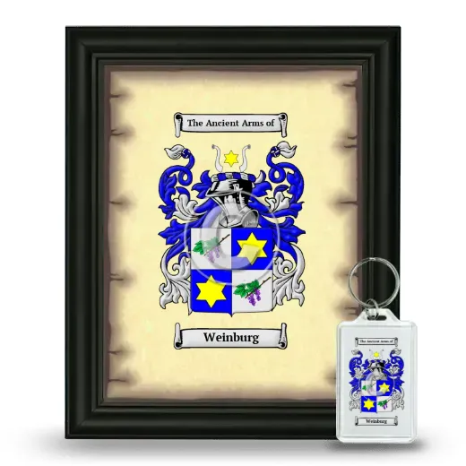 Weinburg Framed Coat of Arms and Keychain - Black