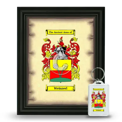 Weinzerl Framed Coat of Arms and Keychain - Black
