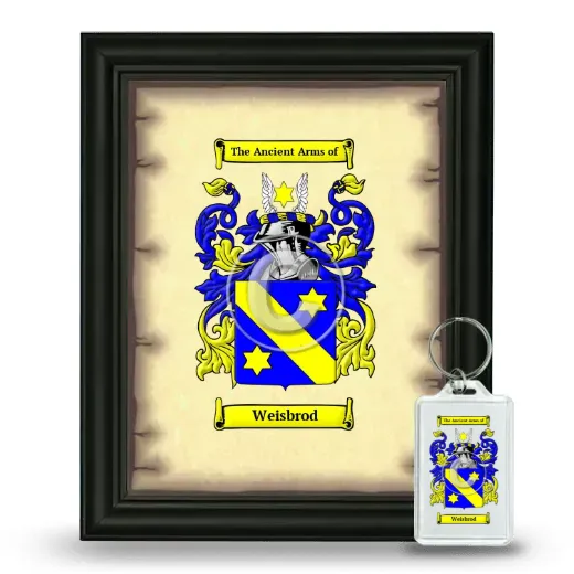 Weisbrod Framed Coat of Arms and Keychain - Black