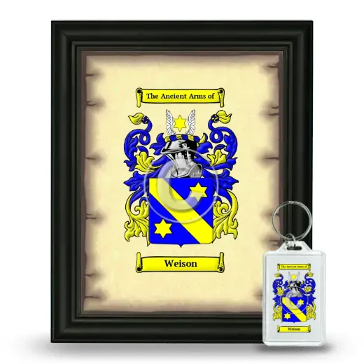 Weison Framed Coat of Arms and Keychain - Black