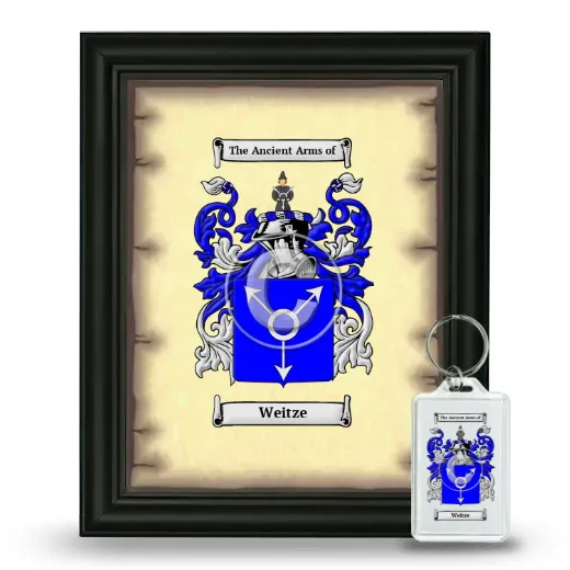 Weitze Framed Coat of Arms and Keychain - Black