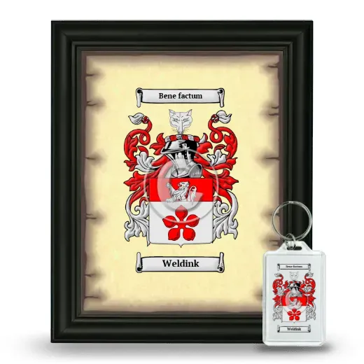 Weldink Framed Coat of Arms and Keychain - Black