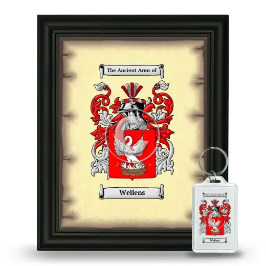 Wellens Framed Coat of Arms and Keychain - Black