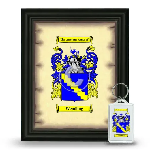 Wendling Framed Coat of Arms and Keychain - Black
