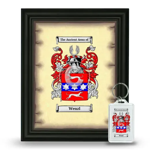 Wenzl Framed Coat of Arms and Keychain - Black