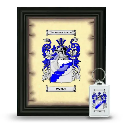 Wettes Framed Coat of Arms and Keychain - Black