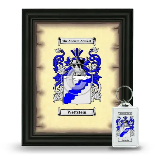 Wettstein Framed Coat of Arms and Keychain - Black