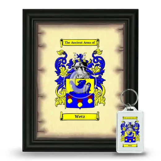 Wetz Framed Coat of Arms and Keychain - Black