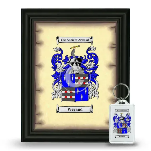 Weyand Framed Coat of Arms and Keychain - Black