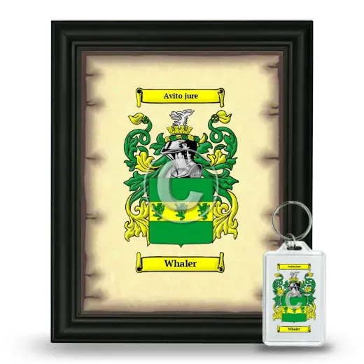 Whaler Framed Coat of Arms and Keychain - Black
