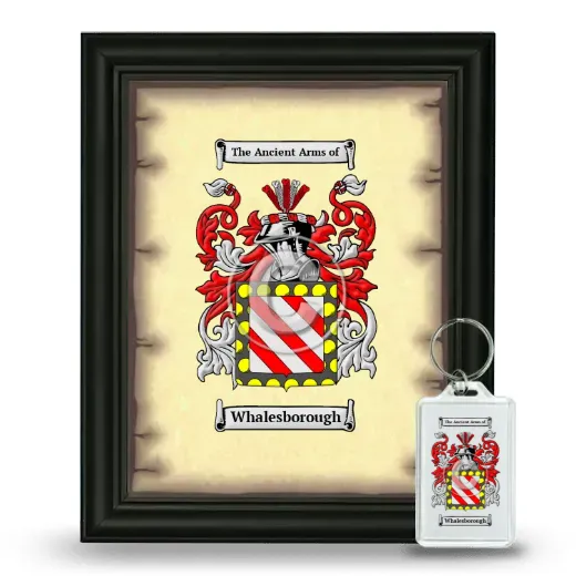 Whalesborough Framed Coat of Arms and Keychain - Black