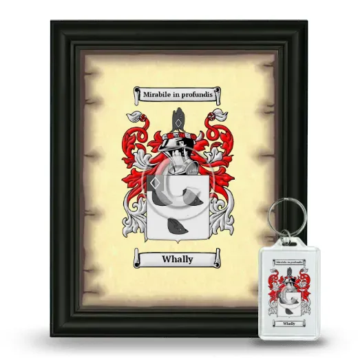 Whally Framed Coat of Arms and Keychain - Black