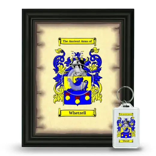 Whetzell Framed Coat of Arms and Keychain - Black