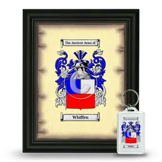 Whiffen Framed Coat of Arms and Keychain - Black