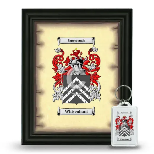 Whisenhunt Framed Coat of Arms and Keychain - Black