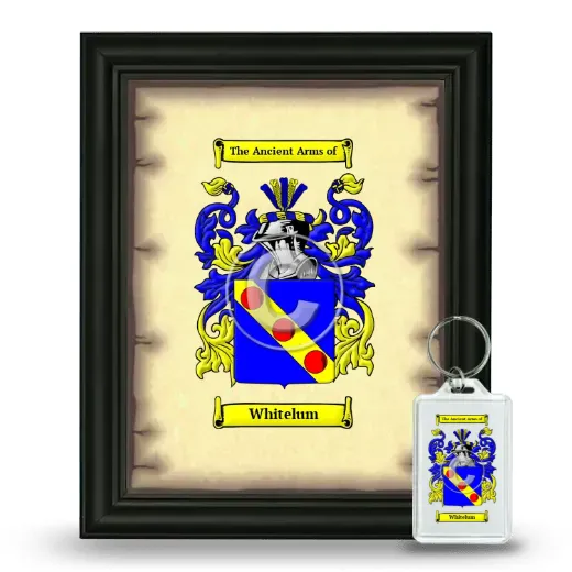 Whitelum Framed Coat of Arms and Keychain - Black