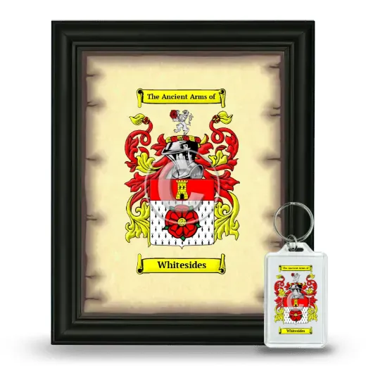 Whitesides Framed Coat of Arms and Keychain - Black