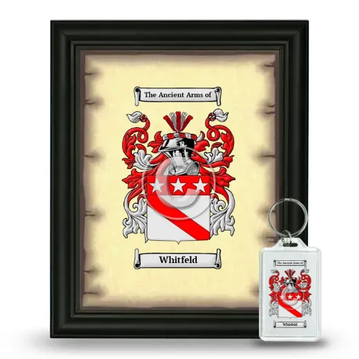 Whitfeld Framed Coat of Arms and Keychain - Black
