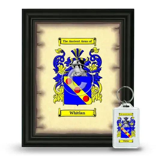 Whitlan Framed Coat of Arms and Keychain - Black