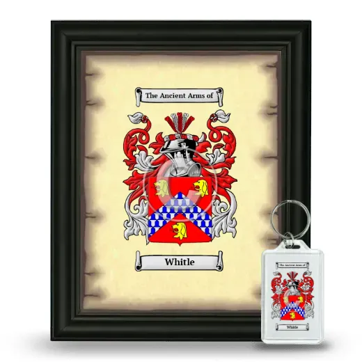 Whitle Framed Coat of Arms and Keychain - Black