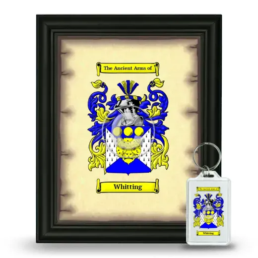 Whitting Framed Coat of Arms and Keychain - Black