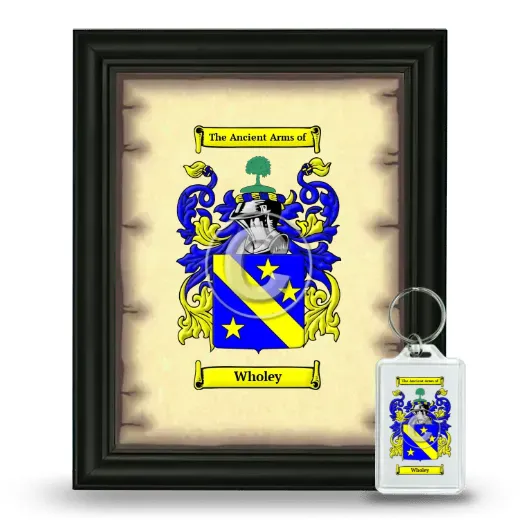 Wholey Framed Coat of Arms and Keychain - Black