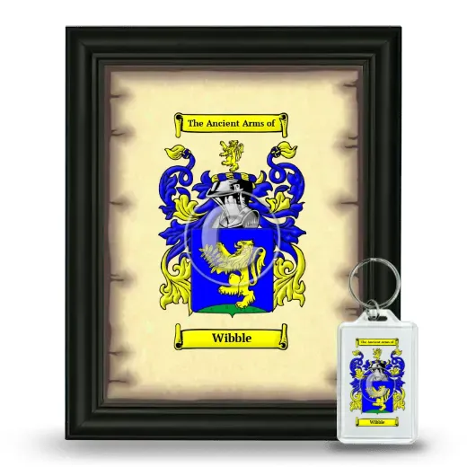 Wibble Framed Coat of Arms and Keychain - Black