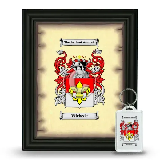 Wickede Framed Coat of Arms and Keychain - Black