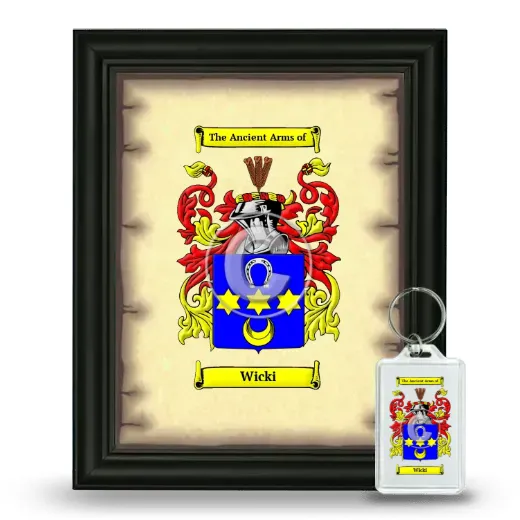 Wicki Framed Coat of Arms and Keychain - Black