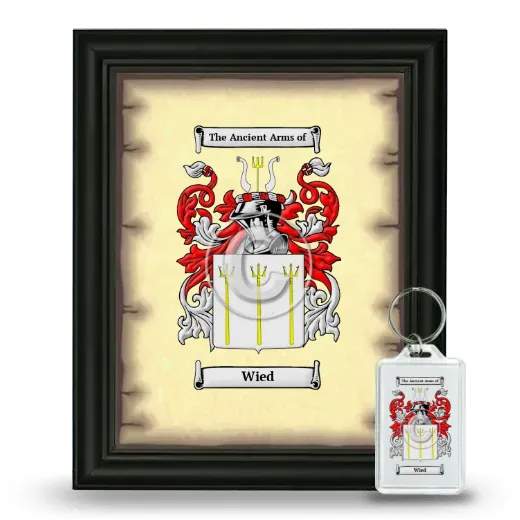 Wied Framed Coat of Arms and Keychain - Black