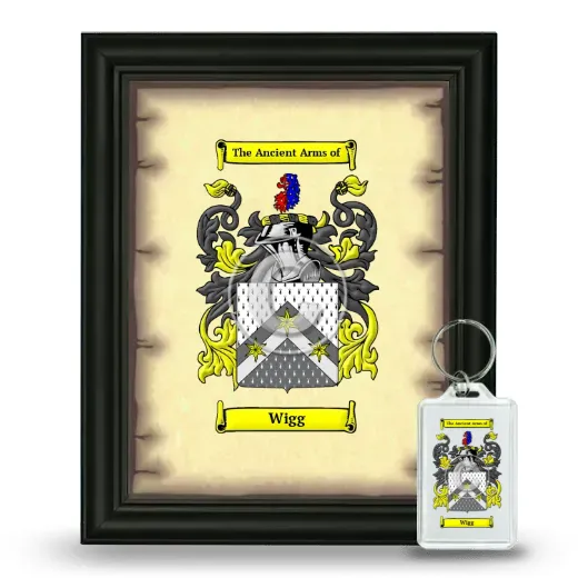 Wigg Framed Coat of Arms and Keychain - Black