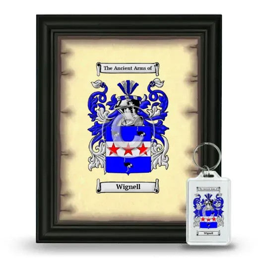 Wignell Framed Coat of Arms and Keychain - Black