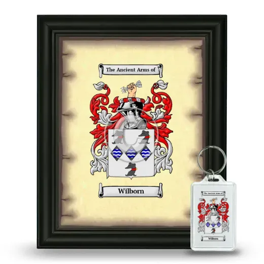 Wilborn Framed Coat of Arms and Keychain - Black