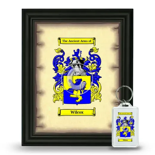 Wilcox Framed Coat of Arms and Keychain - Black