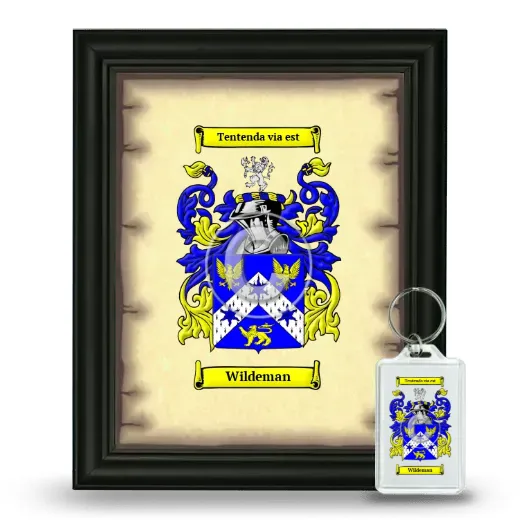 Wildeman Framed Coat of Arms and Keychain - Black