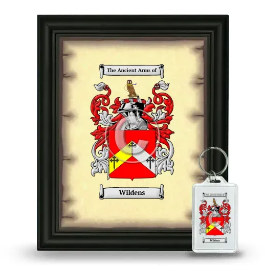 Wildens Framed Coat of Arms and Keychain - Black