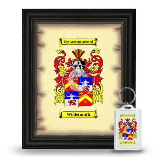 Wildermuth Framed Coat of Arms and Keychain - Black