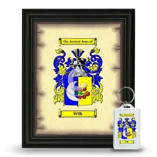 Wilk Framed Coat of Arms and Keychain - Black