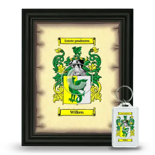 Wilken Framed Coat of Arms and Keychain - Black