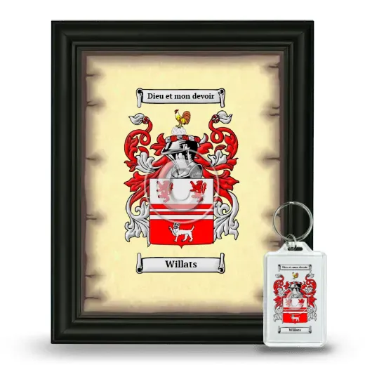 Willats Framed Coat of Arms and Keychain - Black