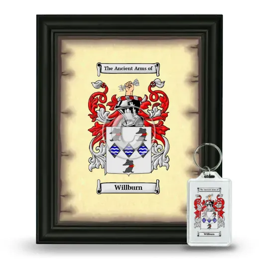 Willburn Framed Coat of Arms and Keychain - Black